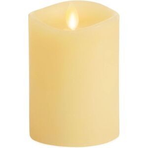 Luminara Realistic Artificial Moving Flame Pillar Candle - 3"x4.5", Ivory